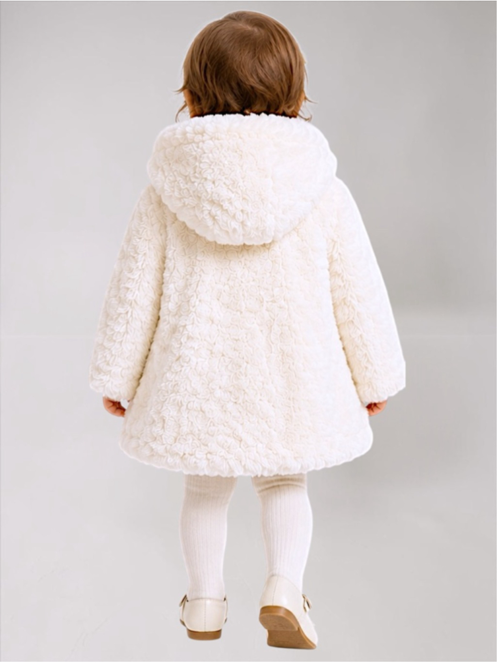Widgeon 3-Bow A-Line Faux Fur Coat – Size 12M - Picture 3 of 12